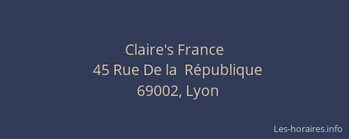 Claire's France