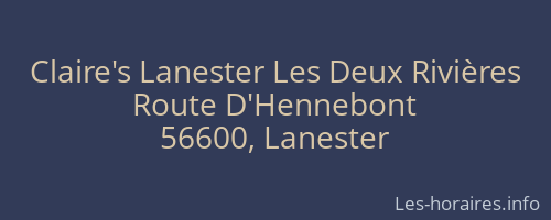 Claire's Lanester Les Deux Rivières