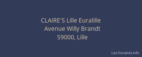 CLAIRE'S Lille Euralille