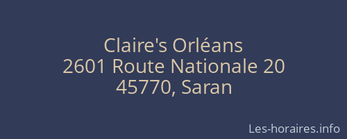 Claire's Orléans