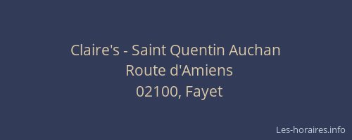 Claire's - Saint Quentin Auchan