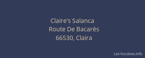Claire's Salanca