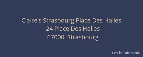 Claire's Strasbourg Place Des Halles