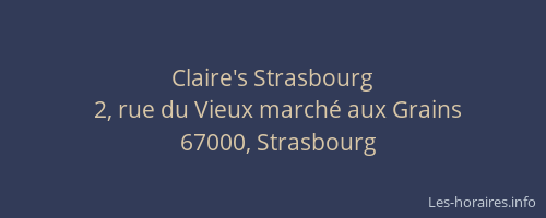 Claire's Strasbourg