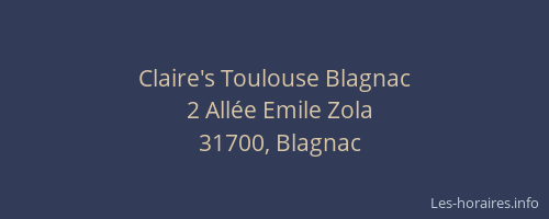 Claire's Toulouse Blagnac