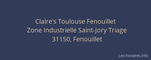 Claire's Toulouse Fenouillet