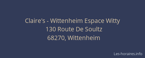 Claire's - Wittenheim Espace Witty