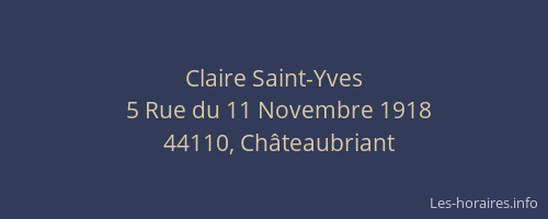 Claire Saint-Yves