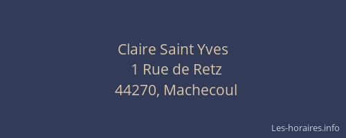 Claire Saint Yves