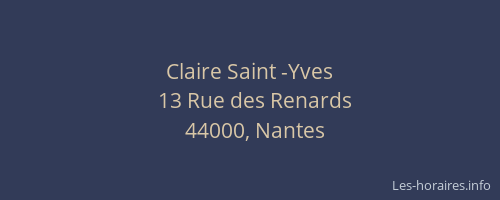 Claire Saint -Yves