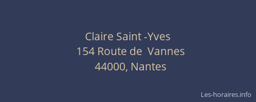 Claire Saint -Yves
