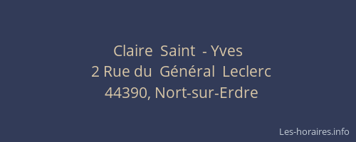 Claire  Saint  - Yves