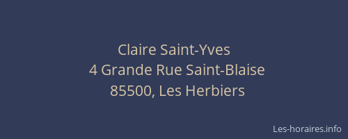 Claire Saint-Yves