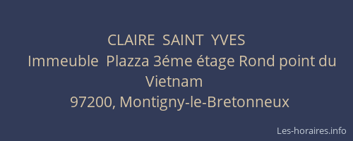 CLAIRE  SAINT  YVES