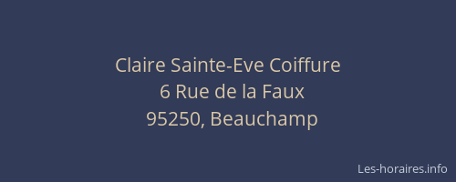 Claire Sainte-Eve Coiffure