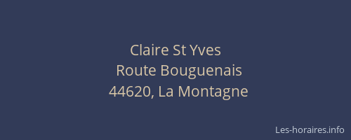 Claire St Yves