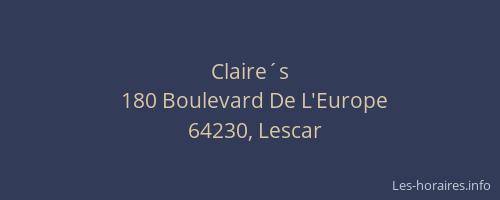 Claire&acute;s