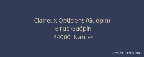 Claireux Opticiens (Guépin)