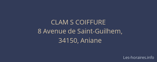 CLAM S COIFFURE