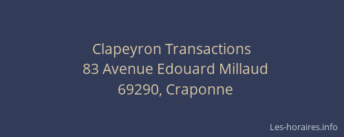 Clapeyron Transactions
