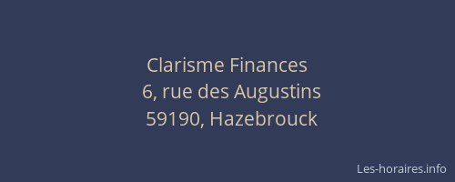 Clarisme Finances
