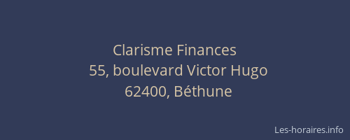 Clarisme Finances