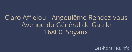Claro Afflelou - Angoulême Rendez-vous