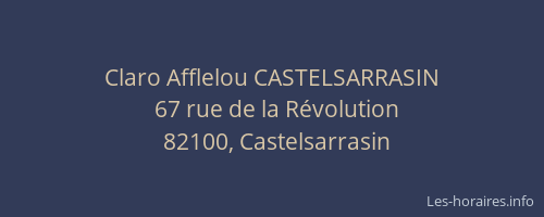 Claro Afflelou CASTELSARRASIN