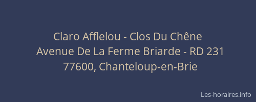 Claro Afflelou - Clos Du Chêne