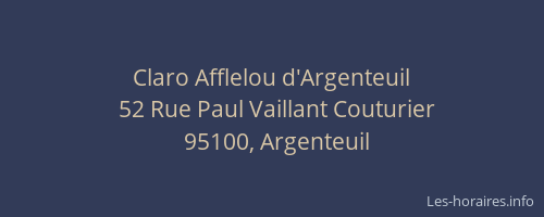 Claro Afflelou d'Argenteuil
