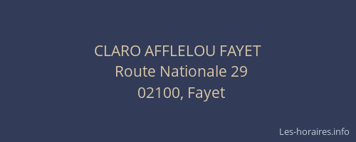 CLARO AFFLELOU FAYET