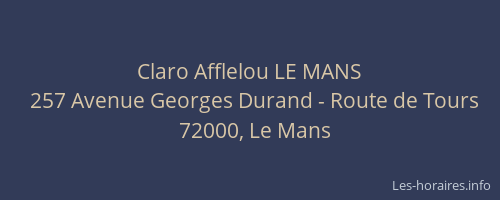 Claro Afflelou LE MANS