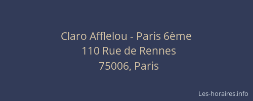 Claro Afflelou - Paris 6ème