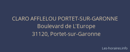 CLARO AFFLELOU PORTET-SUR-GARONNE
