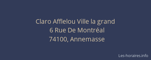 Claro Afflelou Ville la grand