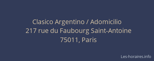 Clasico Argentino / Adomicilio