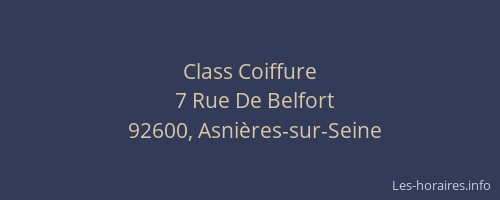 Class Coiffure