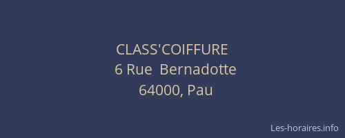 CLASS'COIFFURE