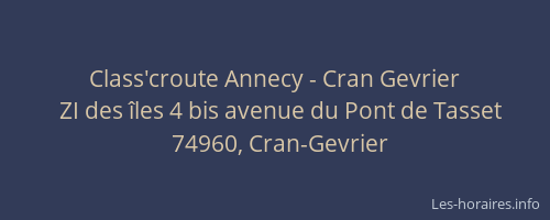 Class'croute Annecy - Cran Gevrier