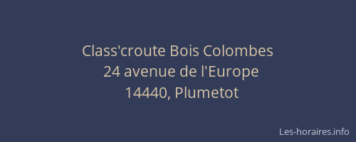 Class'croute Bois Colombes