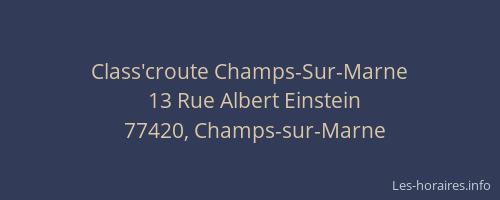 Class'croute Champs-Sur-Marne