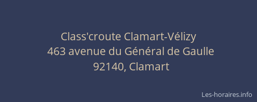 Class'croute Clamart-Vélizy