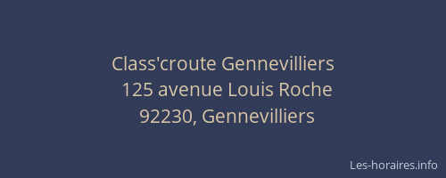 Class'croute Gennevilliers