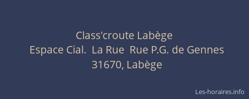 Class'croute Labège