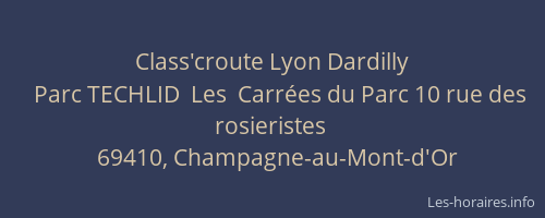 Class'croute Lyon Dardilly