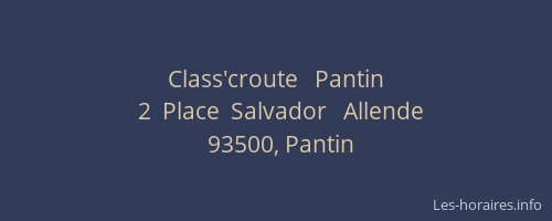Class'croute   Pantin