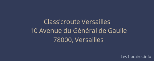 Class'croute Versailles