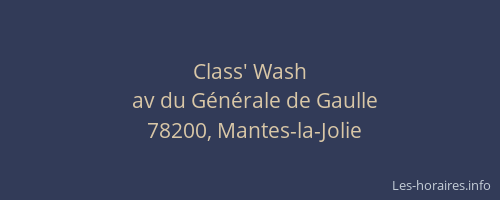 Class' Wash