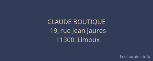 CLAUDE BOUTIQUE