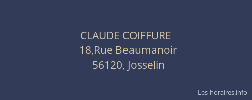 CLAUDE COIFFURE